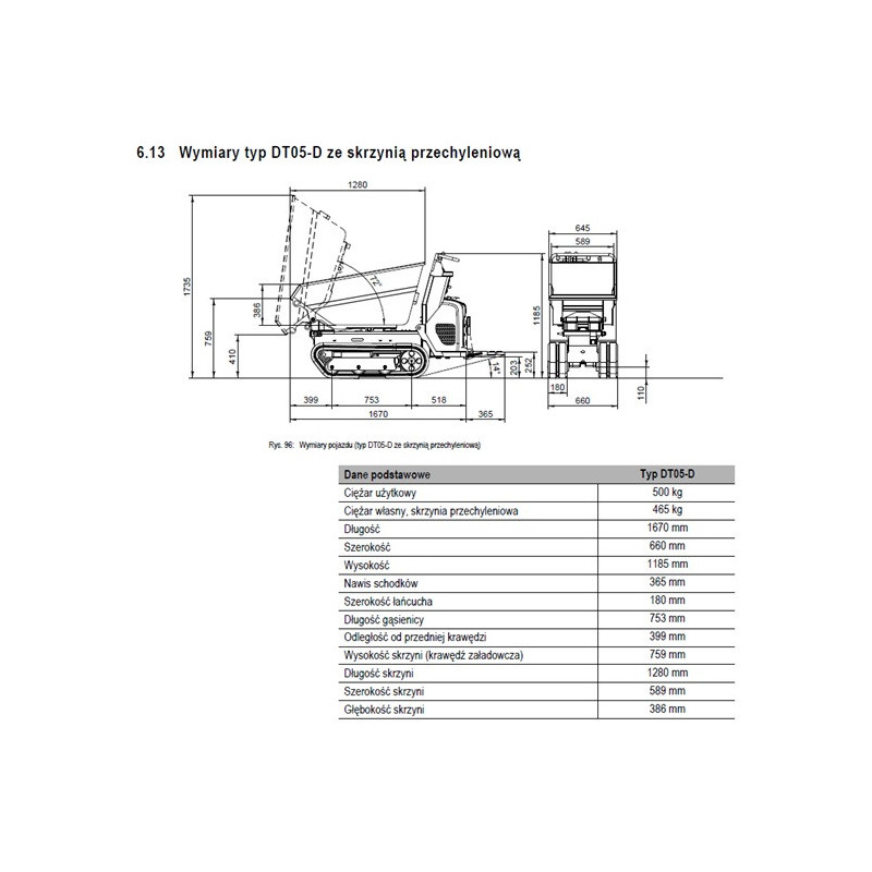 Wozidło gąsienicowe Wacker Neuson DT05